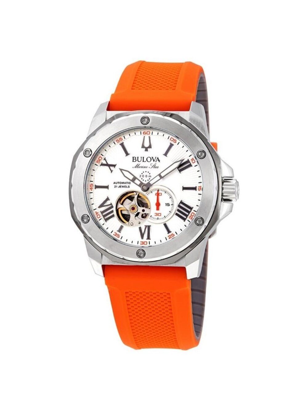 NWT Bulova Marine Star Automatic Silver Dial Men's Watch